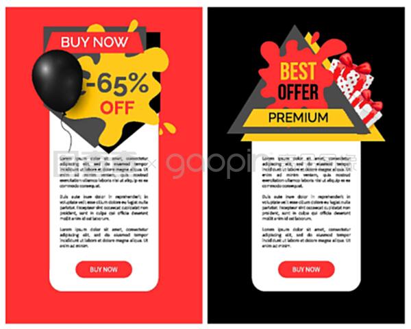 最好的折扣和產品,65%的銷售矢量網站模板。現在的盒子在商店和商店購買,有促銷和建議。